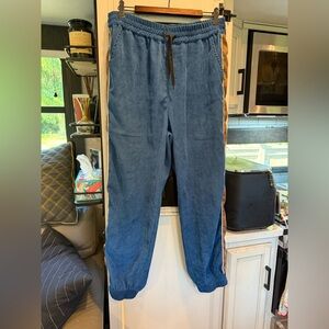 ChArmkp Men's Blue Jogger Pants large
